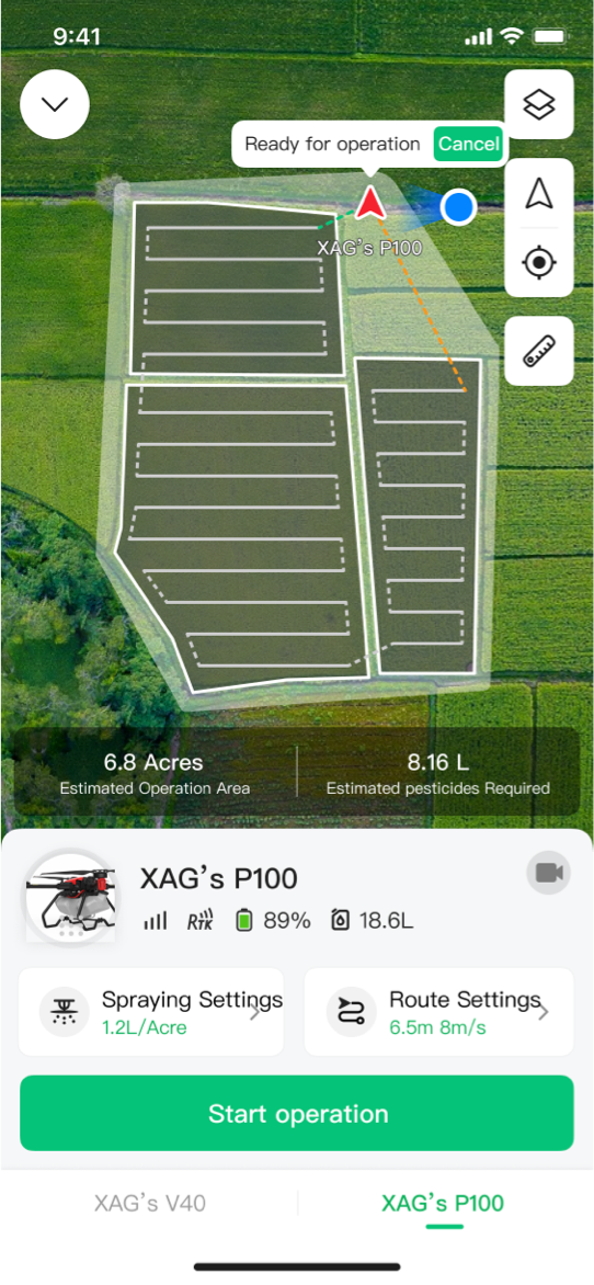 Дрон XAG P100 для сельского хозяйства